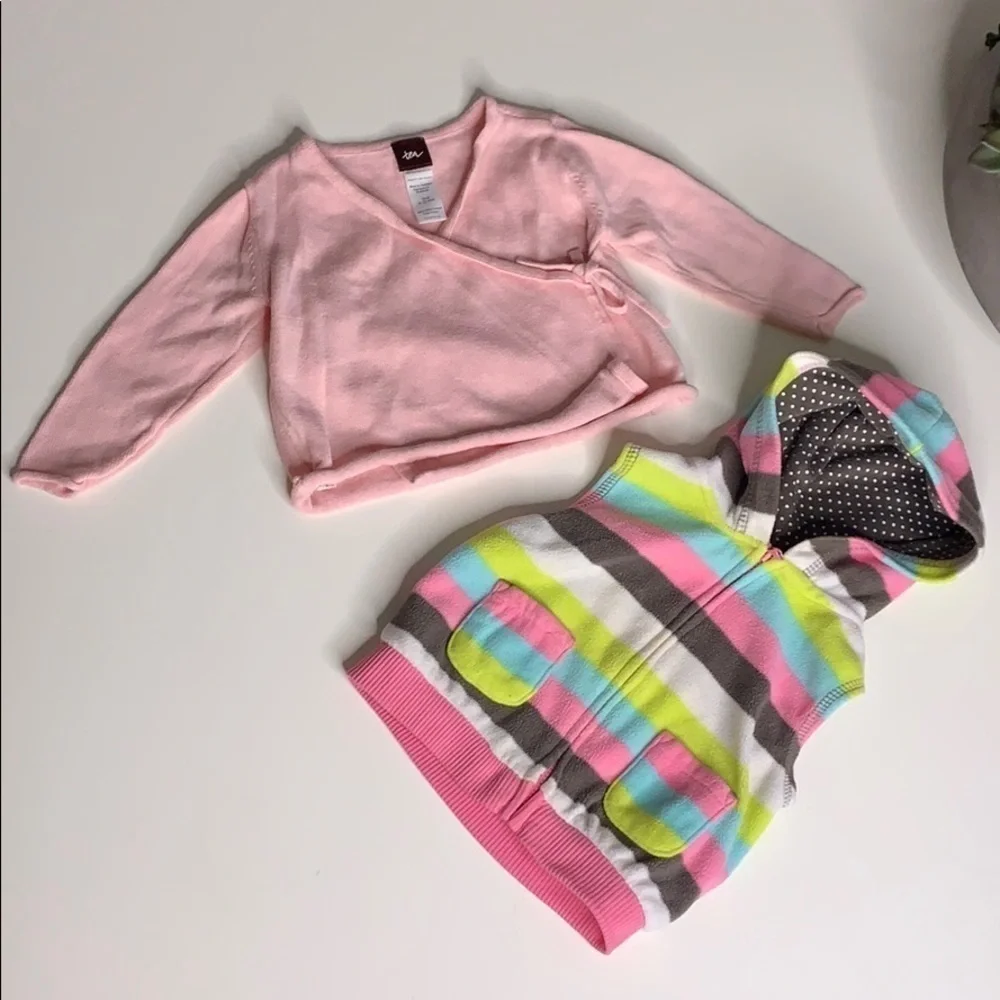 5 Piece Baby Girl Bundle pants onesie top vest 6-9 months infant clothes
